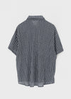 (UNISEX) Dalpo Seersucker Short Sleeve Check Shirt