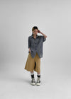 (UNISEX) Dalpo Seersucker Short Sleeve Check Shirt