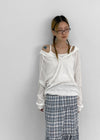 Summer King Summer See-through Off-shoulder Hoodie