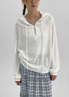 Summer King Summer See-through Off-shoulder Hoodie
