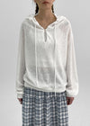 Summer King Summer See-through Off-shoulder Hoodie