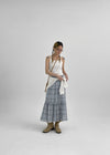 Doomki Summer Check Long Skirt