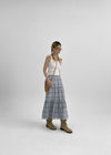 Doomki Summer Check Long Skirt