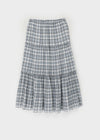 Doomki Summer Check Long Skirt