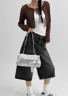 Milcot Eyelet Belt Leather Two-Way Bag
