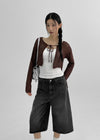 Milcot Eyelet Belt Leather Two-Way Bag