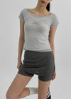 Nerfen Eyelet Waffle Mini Skirt Pants