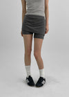 Nerfen Eyelet Waffle Mini Skirt Pants