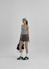 Nerfen Eyelet Waffle Mini Skirt Pants
