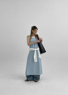 Elbote Backless Sleeveless Long Dress