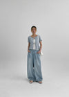 Krerba Cotton Punching Short Sleeve Cardigan