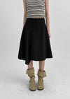 Denepher Asymmetric Flare Midi Skirt