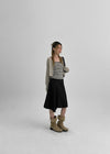 Denepher Asymmetric Flare Midi Skirt