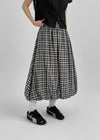 Pumkids Check Balloon Long Skirt