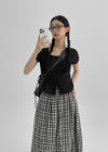 Pumkids Check Balloon Long Skirt