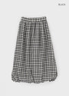 Pumkids Check Balloon Long Skirt
