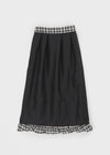 Pumkids Check Balloon Long Skirt