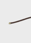 Kmong Slim Woven Leather Belt