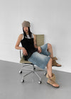 Dumbo Buckle Suede Thong Mid Boots