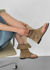 Dumbo Buckle Suede Thong Mid Boots