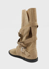 Dumbo Buckle Suede Thong Mid Boots