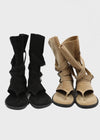 Dumbo Buckle Suede Thong Mid Boots