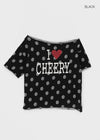 [MADE] Chiri Dot Print Off-Shoulder Short Sleeve Tee
