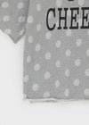 [MADE] Chiri Dot Print Off-Shoulder Short Sleeve Tee