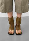 Holpy Tassel Suede Thong Mid Boots