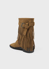 Holpy Tassel Suede Thong Mid Boots