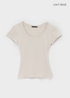 Dicuber Slim U-Neck Short Sleeve Tee