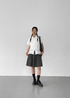 Chukia Shirring Frill Short Sleeve Shirt