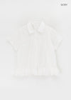 Chukia Shirring Frill Short Sleeve Shirt