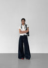 Lanby Pocket Asymmetric Button Puff Shirt