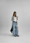 Rildy Distressed Wide Denim Pants