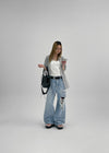 Rildy Distressed Wide Denim Pants
