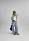 Rildy Distressed Wide Denim Pants