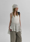 Sessong Layered Sleeveless Asymmetric Mini Dress