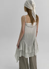Sessong Layered Sleeveless Asymmetric Mini Dress