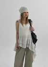 Sessong Layered Sleeveless Asymmetric Mini Dress