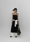 Onmon Back String Sleeveless Long Dress
