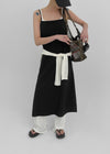 Onmon Back String Sleeveless Long Dress