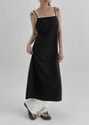 Onmon Back String Sleeveless Long Dress