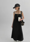 Onmon Back String Sleeveless Long Dress