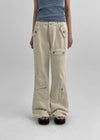 Panpo Semi Bootcut Pocket Cotton Pants