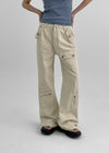 Panpo Semi Bootcut Pocket Cotton Pants