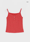 Allneu Henley Neck Star Dot Sleeveless Top