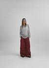 Ssenne Loose Fit Linen Knit Long Sleeve Tee