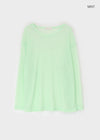 Ssenne Loose Fit Linen Knit Long Sleeve Tee