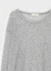 Ssenne Loose Fit Linen Knit Long Sleeve Tee